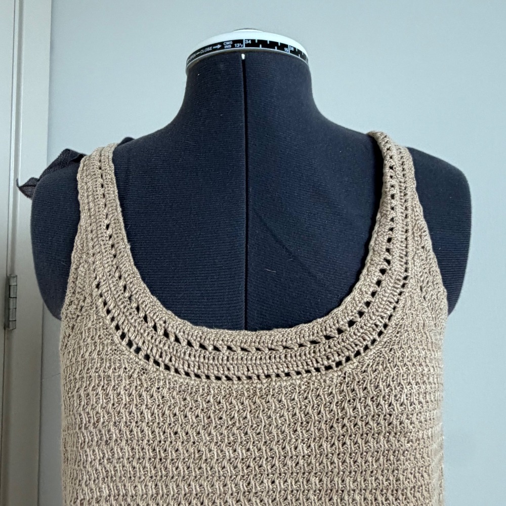 Vintage Lauren Ralph Lauren Linen Crochet Knit Tank